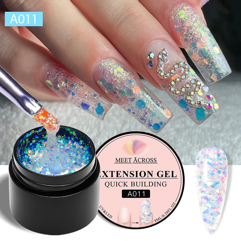 MEET ACROSS Glitter Extension Gel