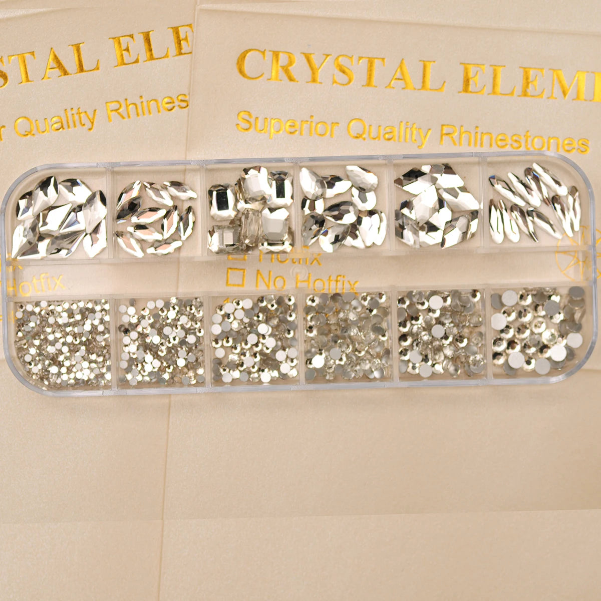 12-Gitter Nail Art Strasssteine