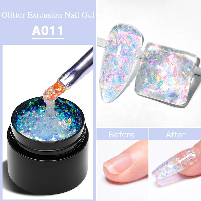 MEET ACROSS Glitter Extension Gel