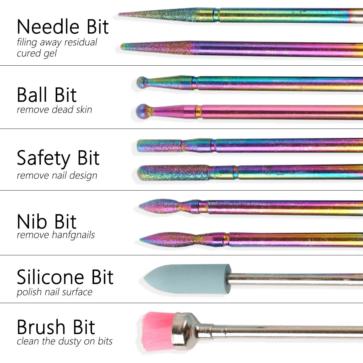 14-teiliges professioneles Keramik-Nägelfräser-Set