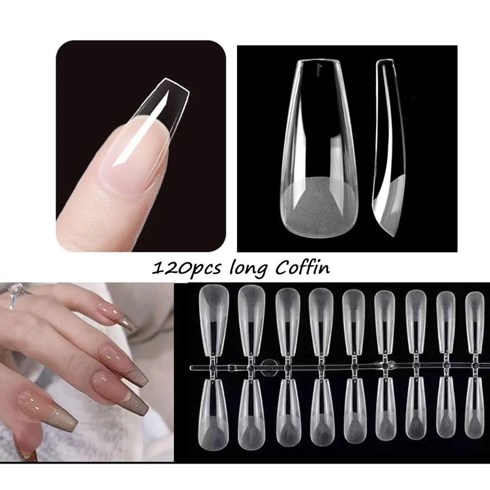 120-teiliges Mattes Press-On Nail
Tips Set