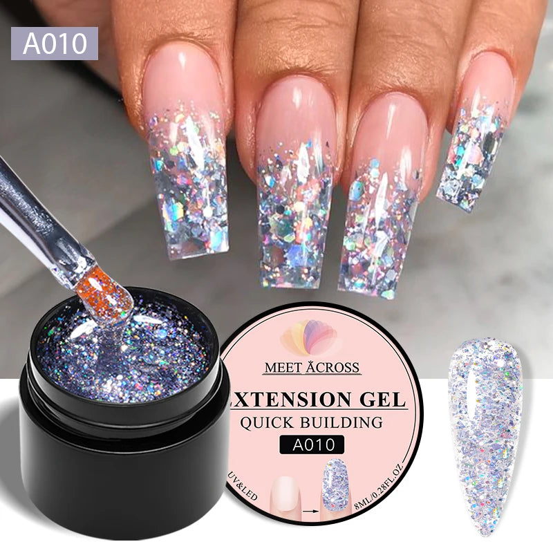 MEET ACROSS Glitter Extension Gel