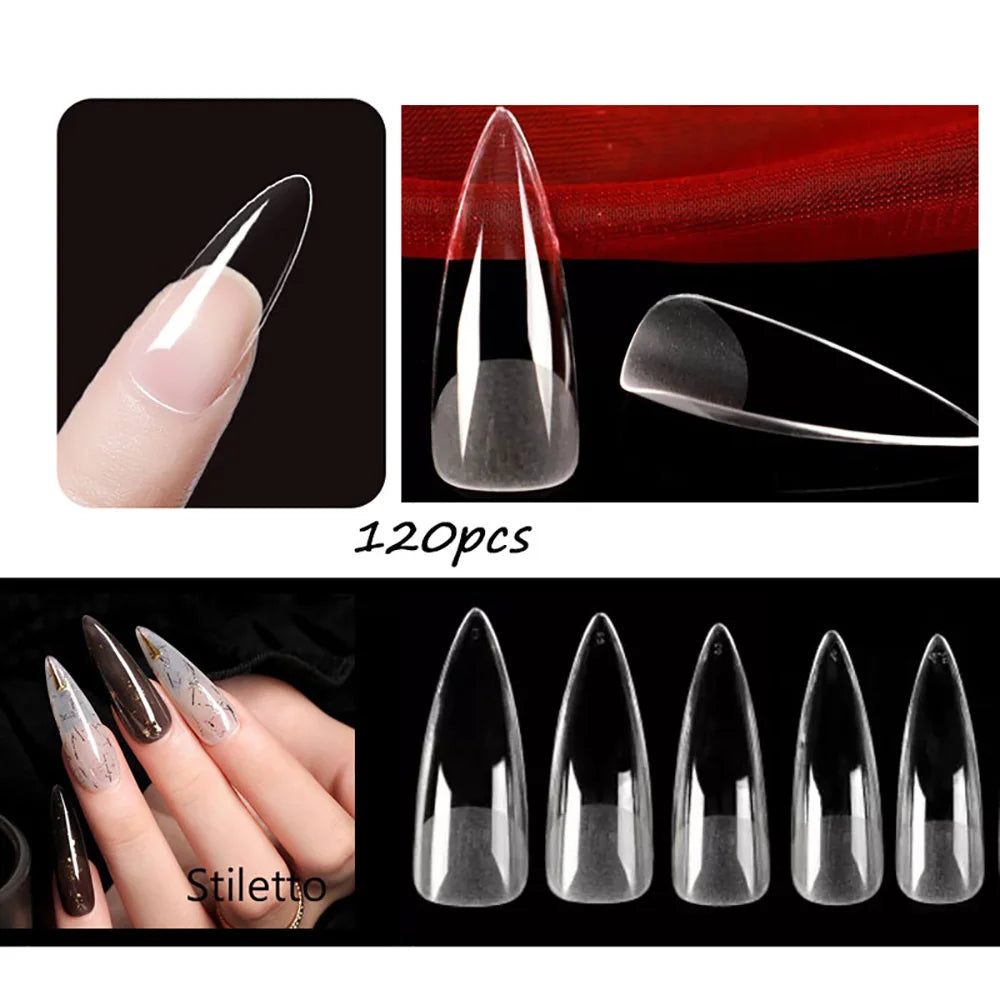 120-teiliges Mattes Press-On Nail
Tips Set