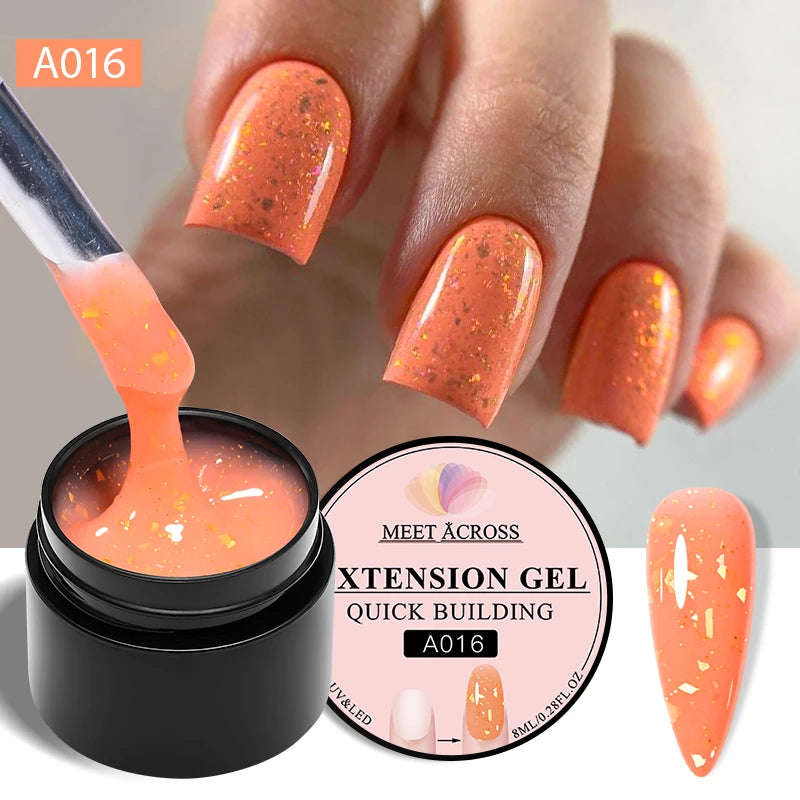 MEET ACROSS Glitter Extension Gel