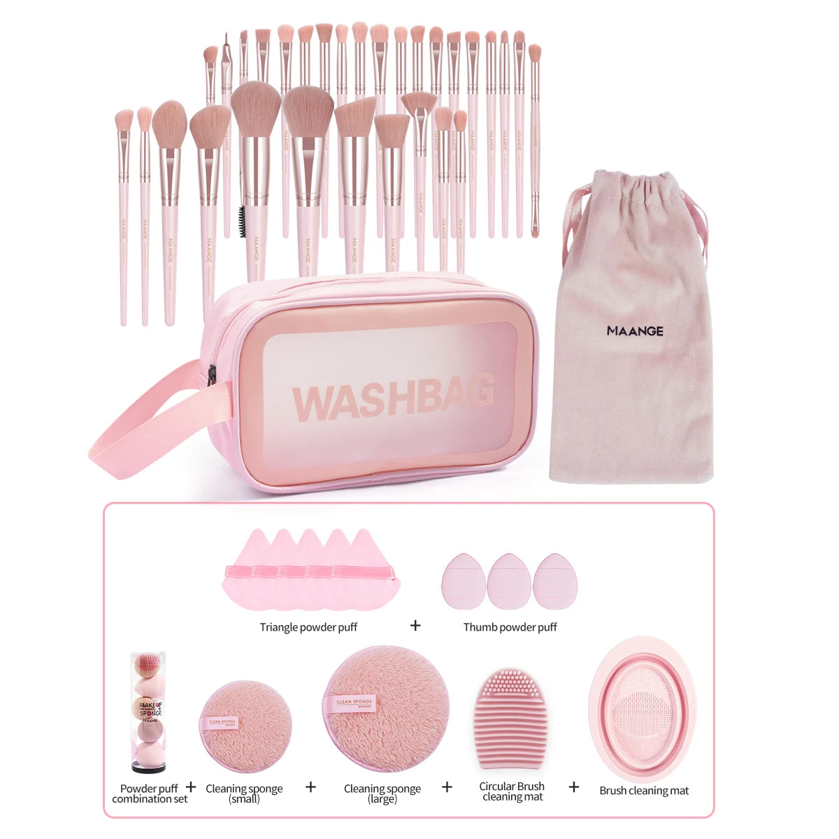 MAANGE Professionelles Make-up Pinselset