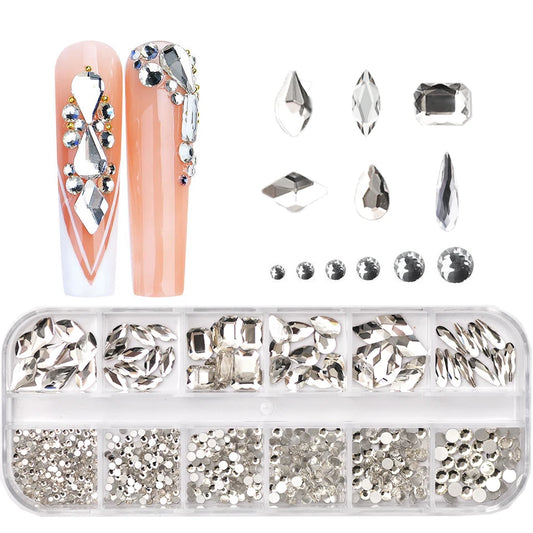 12-Gitter Nail Art Strasssteine