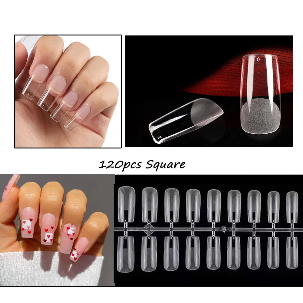 120-teiliges Mattes Press-On Nail
Tips Set