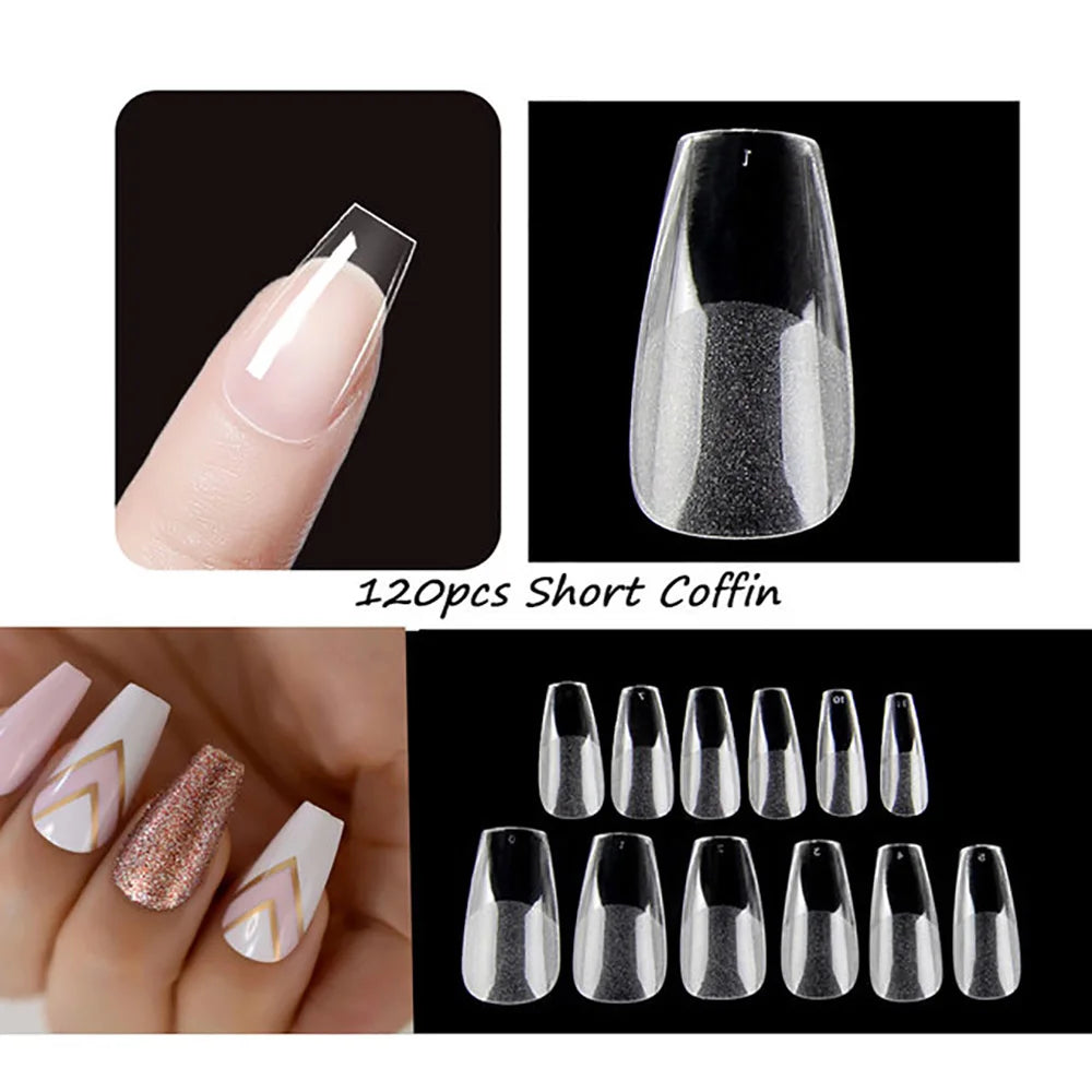 120-teiliges Mattes Press-On Nail
Tips Set