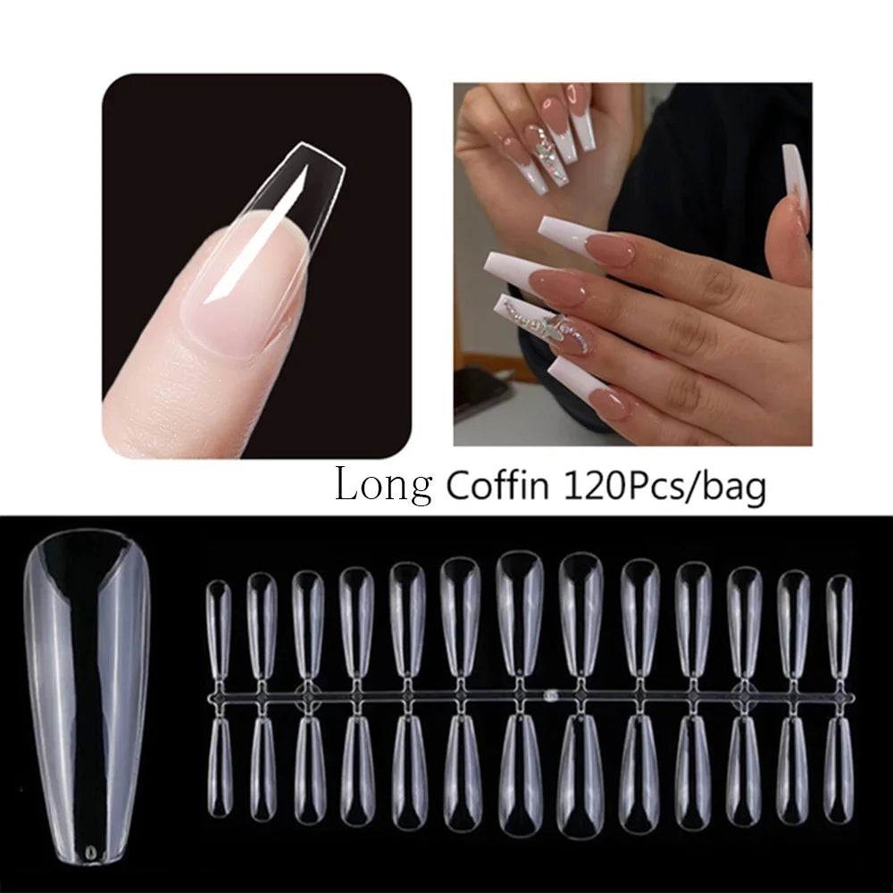 120-teiliges Mattes Press-On Nail
Tips Set
